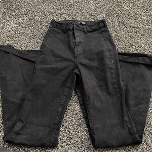 SHEIN Charcoal Highwaisted Wide-Leg Pants